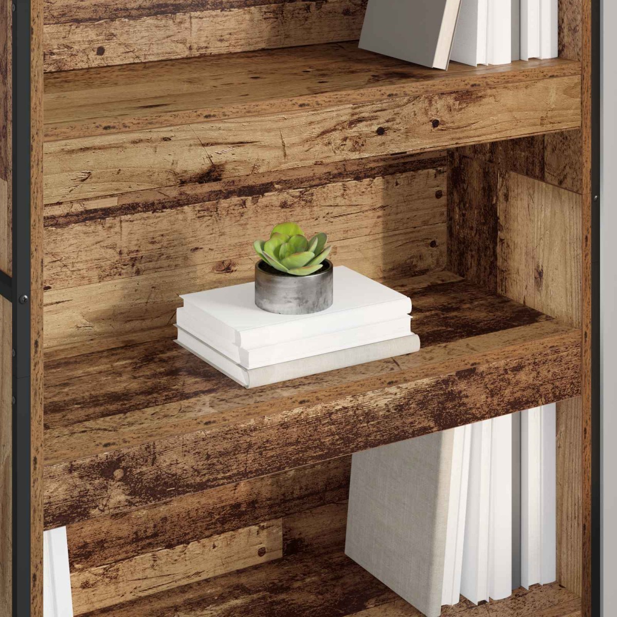 vidaXL Βιβλιοθήκη 80 x 30 x 189,5 εκ Επεξεργασμένο Ξύλο Παλιό Ξύλο