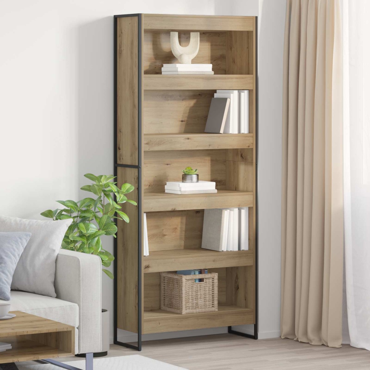 vidaXL Βιβλιοθήκη 80 x 30 x 189,5 εκ Επεξεργασμένο Ξύλο