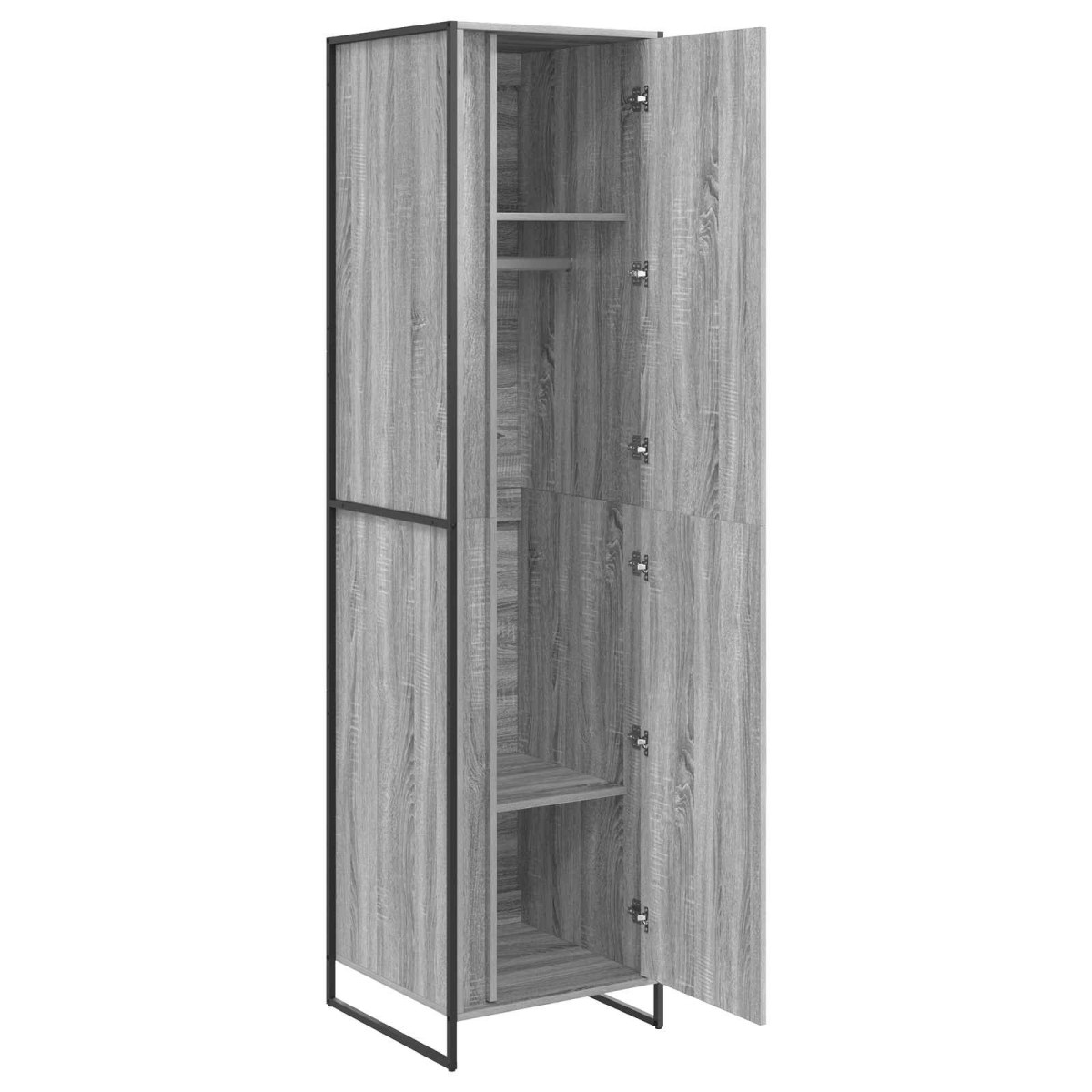 vidaXL Ντουλάπα Γκρίζο Σονομα 50 x 50 x 200 cm Επεξεργασμένο Ξύλο
