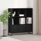 vidaXL Βιβλιοθήκη 99,5 x 30 x 108 εκ. Επεξεργασμένο Ξύλο Μαύρη Οξυά