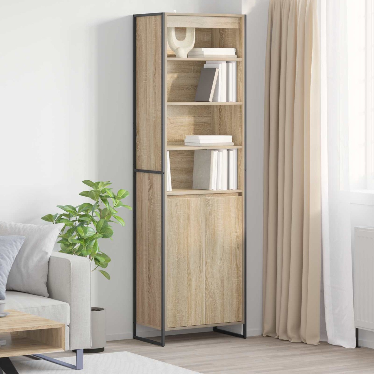 vidaXL Ψηλά Ντουλάπια Σονόμα 60 x 36 x 200 εκ. Επεξεργασμένο Ξύλο