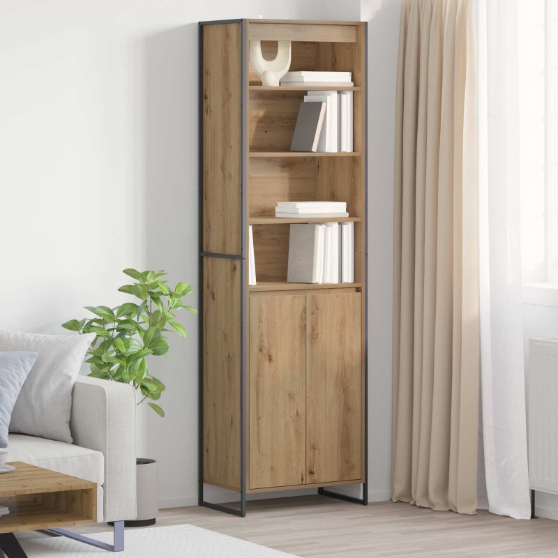 vidaXL Ψηλά Ντουλάπια Καρυδιά Χειροποίητης Εργασίας 60 x 36 x 200 εκ.