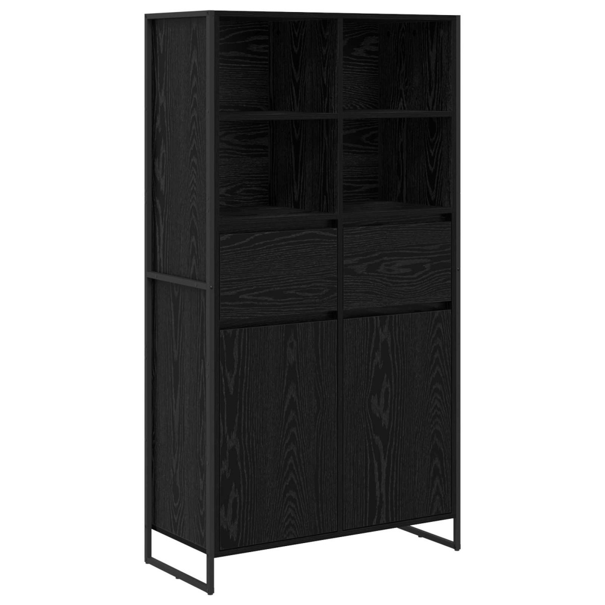 vidaXL Πλαϊνό γραφείο Μαύρη Οξυά 81 x 36 x 150.5 εκ.