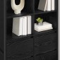 vidaXL Πλαϊνό γραφείο Μαύρη Οξυά 81 x 36 x 150.5 εκ.