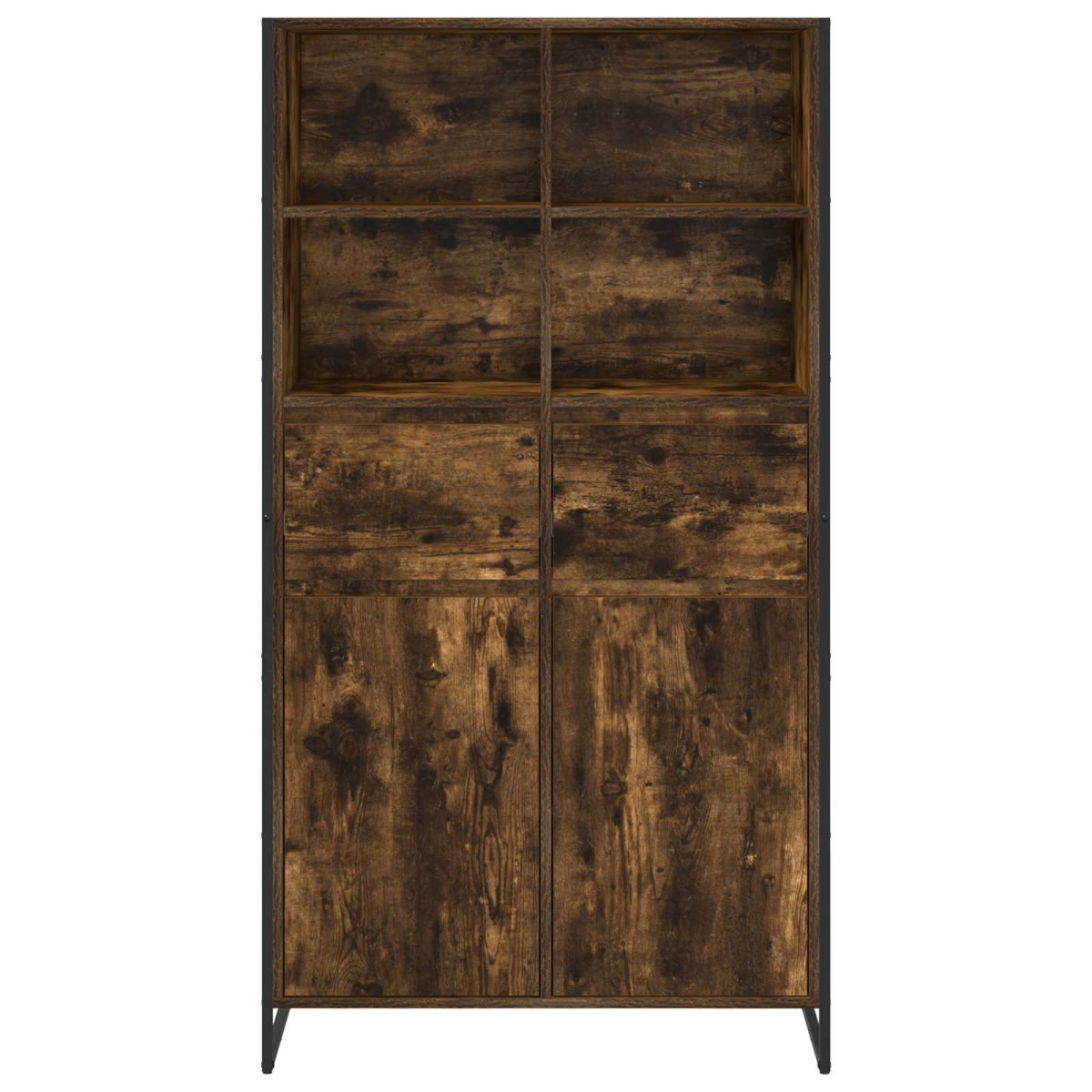 vidaXL Πλαϊνό γραφείο Καπνιστό Δρύς 81 x 36 x 150.5 εκ.