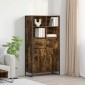 vidaXL Πλαϊνό γραφείο Καπνιστό Δρύς 81 x 36 x 150.5 εκ.