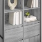 vidaXL Πλαϊνό γραφείο Γκρίζο Σονομα 81 x 36 x 150.5 εκ.