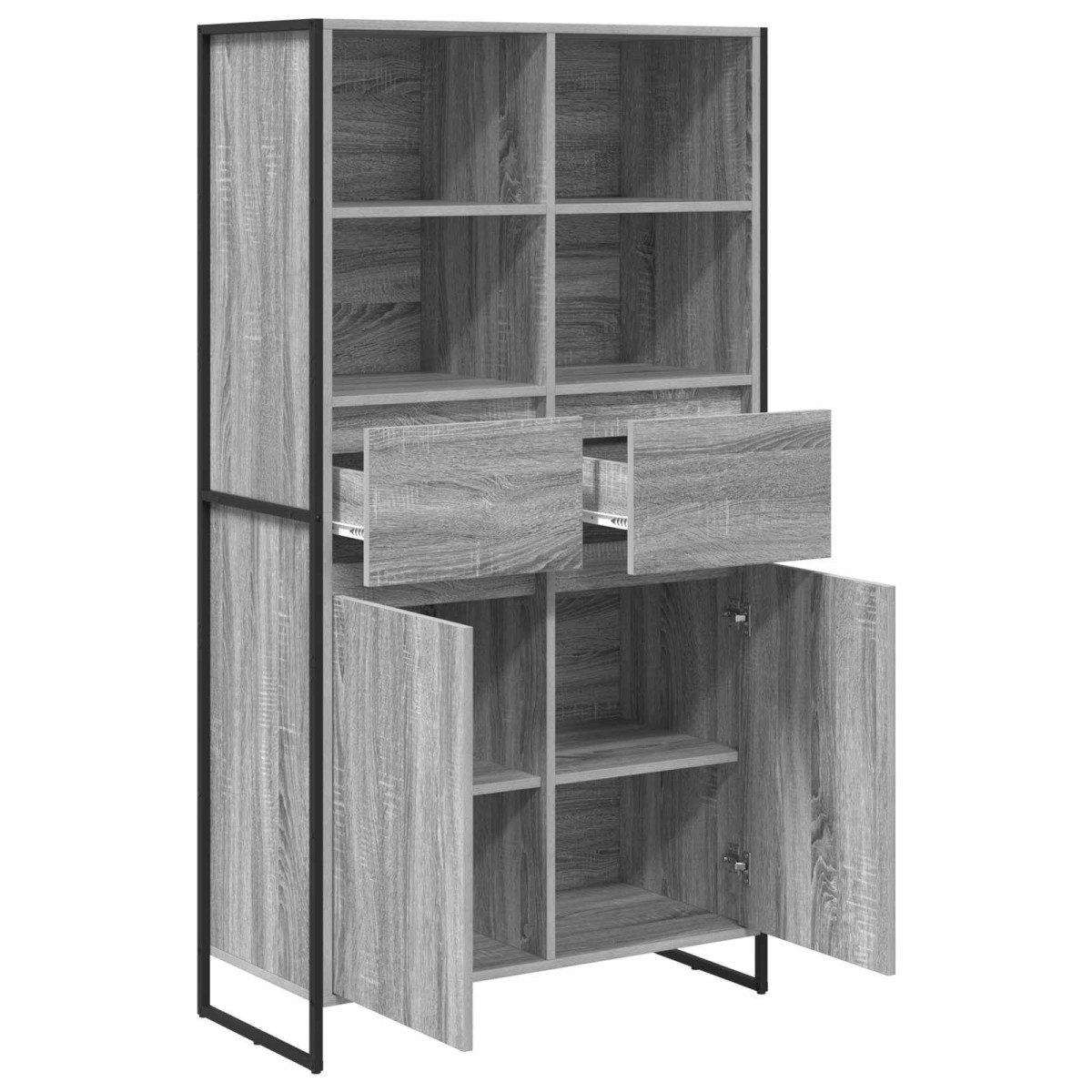 vidaXL Πλαϊνό γραφείο Γκρίζο Σονομα 81 x 36 x 150.5 εκ.