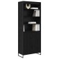 vidaXL Ψηλά Ντουλάπια Μαύρη Οξυά 79 x 36 x 200 εκ. Επεξεργασμένο Ξύλο