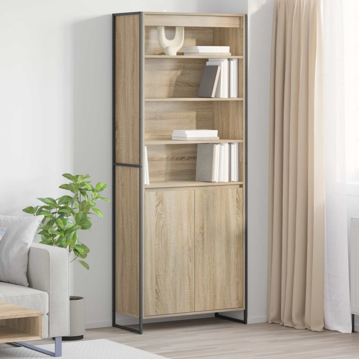 vidaXL Ψηλά Ντουλάπια Σονόμα 79 x 36 x 200 εκ. Επεξεργασμένο Ξύλο