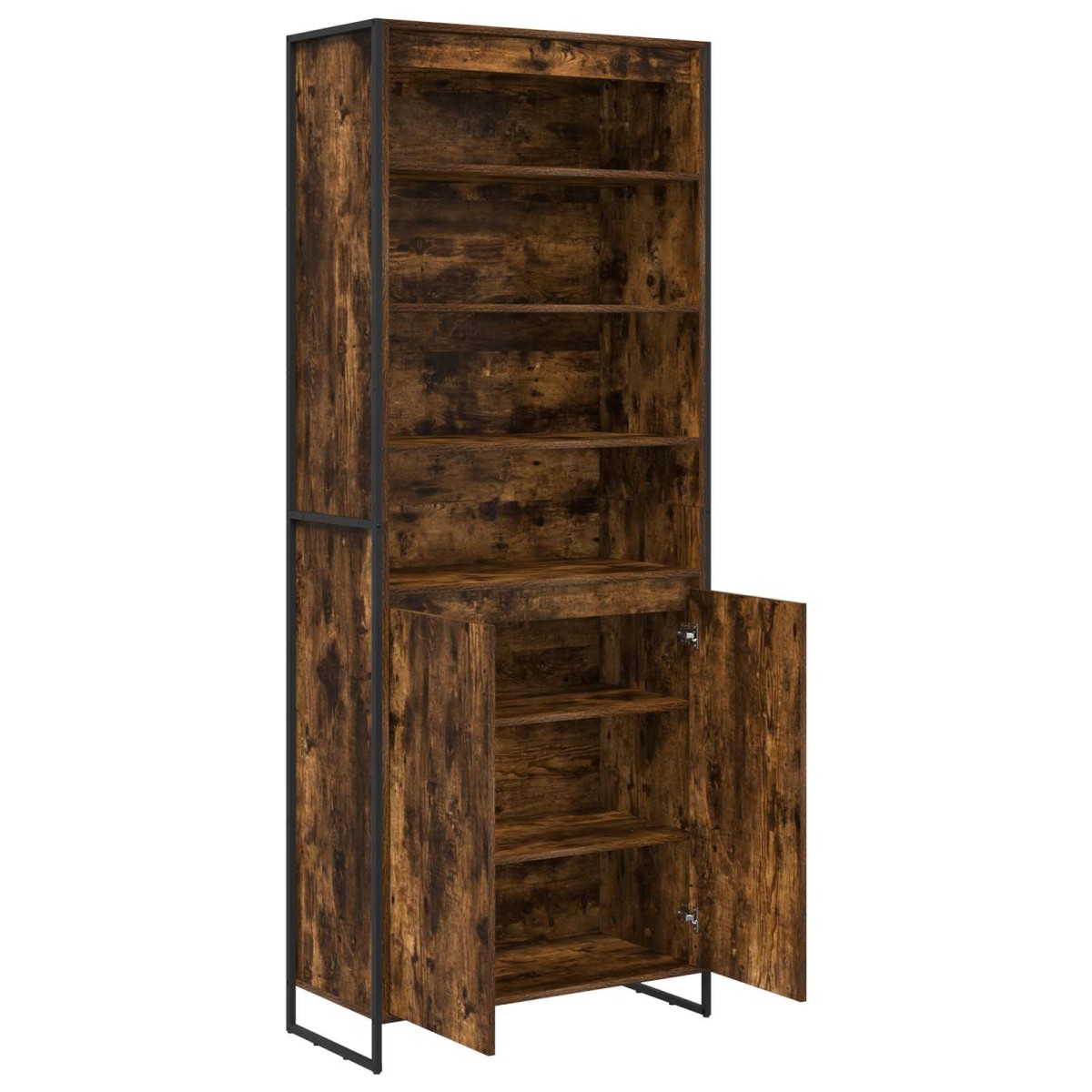 vidaXL Ψηλά Ντουλάπια Καπνιστό Δρύς 79 x 36 x 200 εκ.