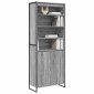 vidaXL Ψηλά Ντουλάπια Γκρίζο Σονομα 79 x 36 x 200 εκ.