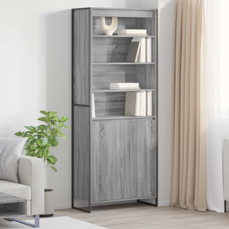 vidaXL Ψηλά Ντουλάπια Γκρίζο Σονομα 79 x 36 x 200 εκ.