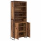 vidaXL Ψηλά Ντουλάπια Παλιό Ξύλο 79 x 36 x 200 εκ. Επεξεργασμένο Ξύλο