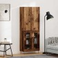 vidaXL Highboard 2 τμχ. Παλιό ξύλο 69,5 x 34 x 180 εκ.