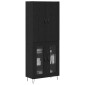 vidaXL Highboard 2 τμχ. Μαύρη Οξυά 69,5 x 34 x 180 εκ.