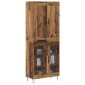 vidaXL Highboard Παλιό Ξύλο 69,5 x 34 x 180 εκ. Επεξεργασμένο Ξύλο