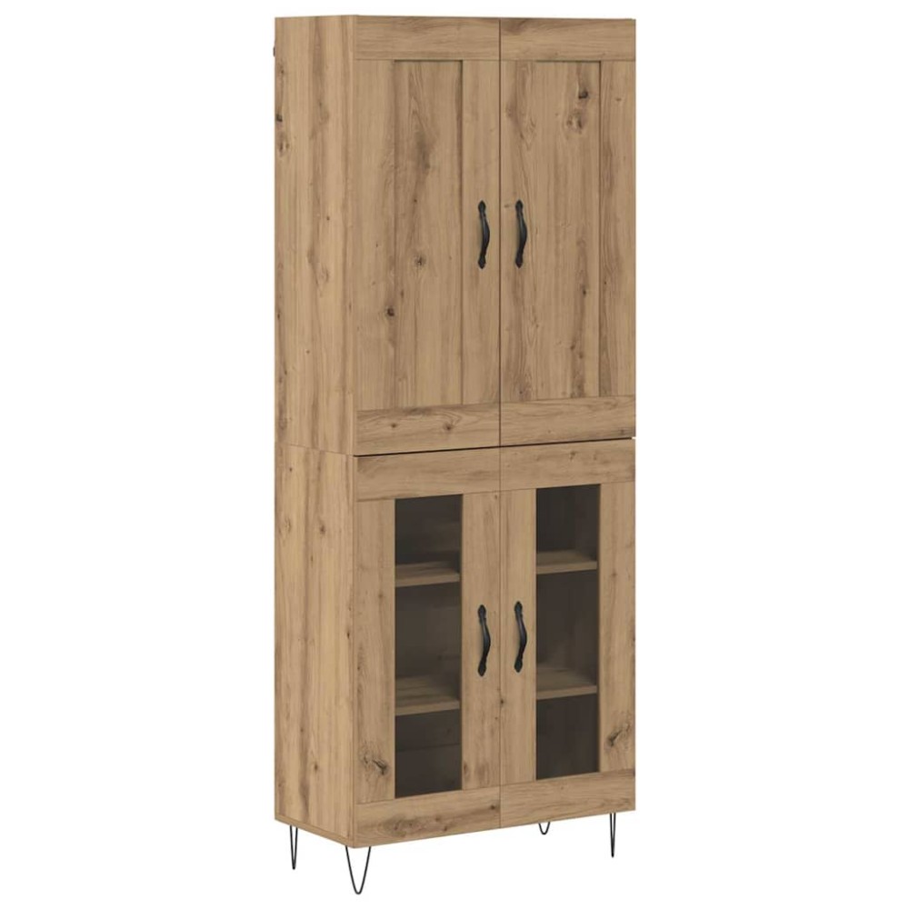 vidaXL Highboard Artisan Oak 69,5 x 34 x 180 εκ. Επεξεργασμένο Ξύλο
