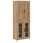 vidaXL Highboard Artisan Oak 69,5 x 34 x 180 εκ. Επεξεργασμένο Ξύλο