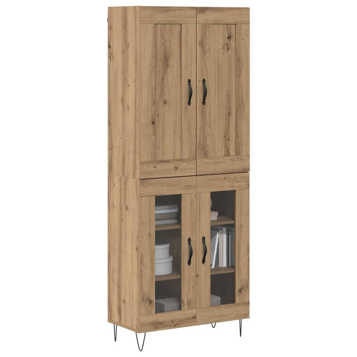 vidaXL Highboard Artisan Oak 69,5 x 34 x 180 εκ. Επεξεργασμένο Ξύλο
