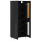 vidaXL Highboard Μαύρη Οξυά 69,5 x 34 x 180 εκ. Επεξεργασμένο Ξύλο