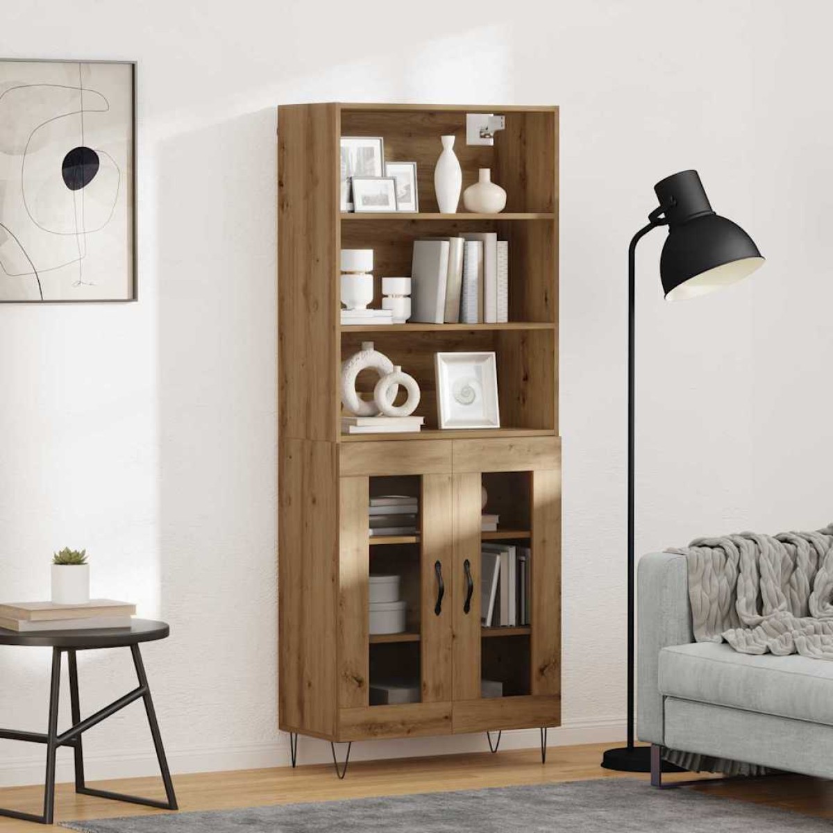 vidaXL Highboard 2 τμχ. Artisan Oak 69,5 x 34 x 180 εκ.