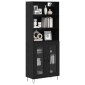 vidaXL Highboard 2 τμχ. Μαύρη Οξυά 69,5 x 34 x 180 εκ.