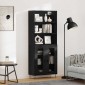vidaXL Highboard 2 τμχ. Μαύρη Οξυά 69,5 x 34 x 180 εκ.