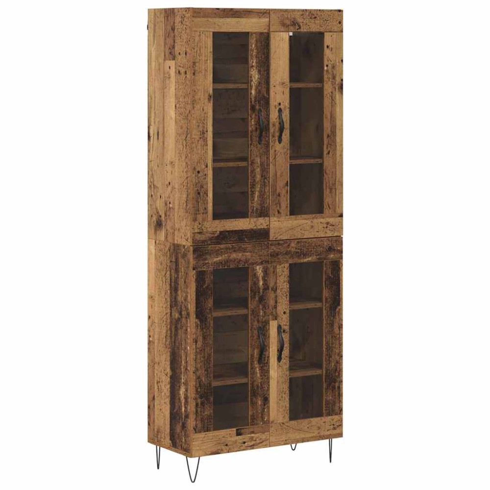 vidaXL Highboard Παλιό Ξύλο 69,5 x 34 x 90 εκ. Επεξεργασμένο Ξύλο