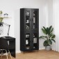 vidaXL Highboard Μαύρη Οξυά 69,5 x 34 x 90 εκ. Επεξεργασμένο Ξύλο