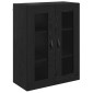 vidaXL Highboard Μαύρη Οξυά 69,5 x 34 x 90 εκ. Επεξεργασμένο Ξύλο