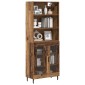 vidaXL Highboard 2 τμχ. Παλιό Ξύλο 69,5 x 32,5 x 180 εκ