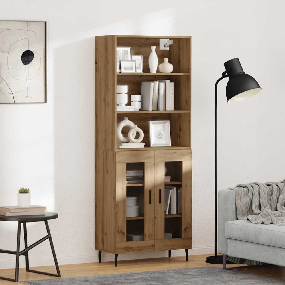 vidaXL Highboard 2 τμχ. Artisan Oak 69,5 x 32,5 x 180 εκ