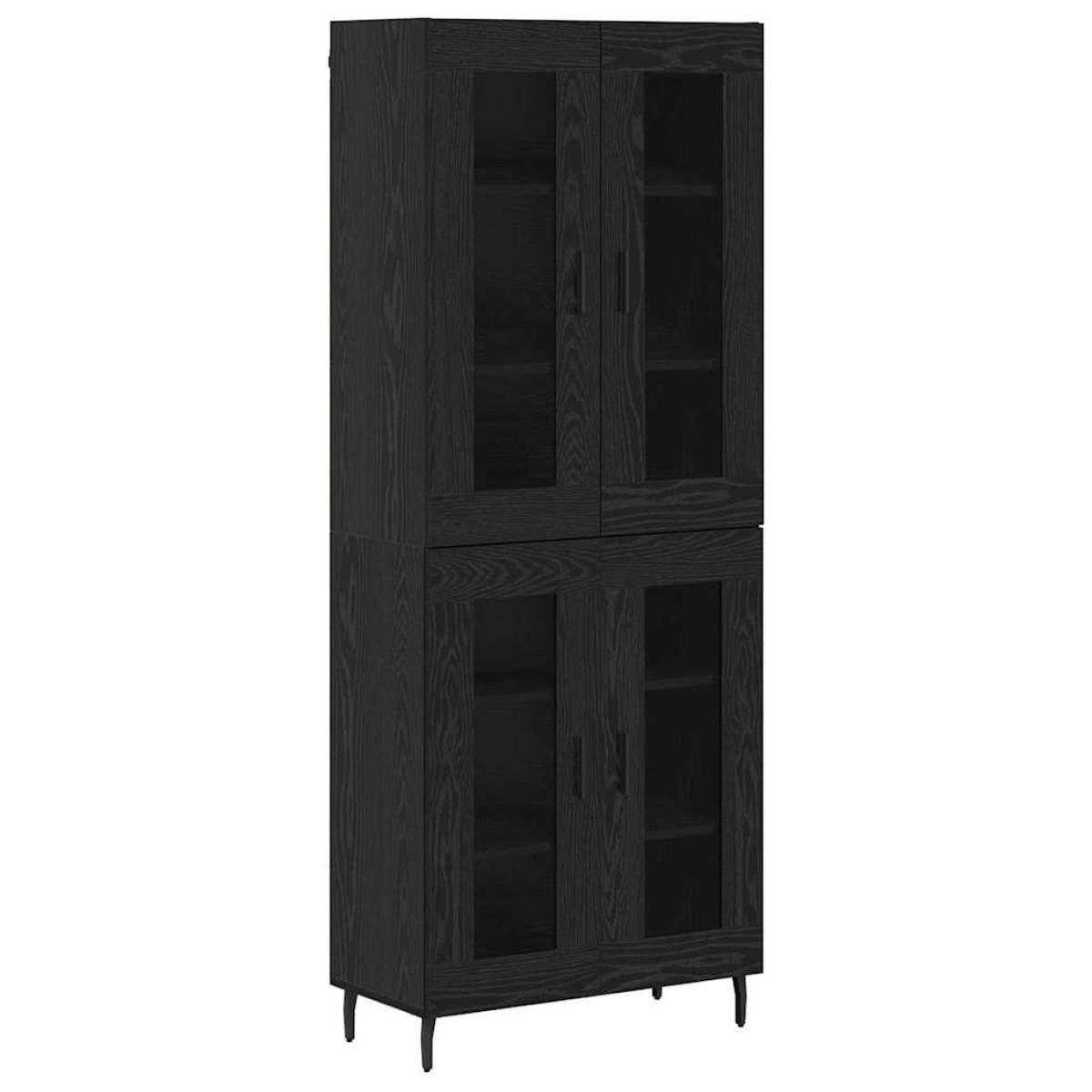 vidaXL Highboard 2 τμχ. Μαύρη Οξυά 69,5 x 34 x 180 εκ.