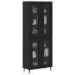 vidaXL Highboard 2 τμχ. Μαύρη Οξυά 69,5 x 34 x 180 εκ.