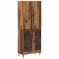 vidaXL Highboard Παλαιό ξύλο 69,5 x 34 x 180 εκ. Επεξεργασμένο ξύλο