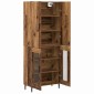 vidaXL Highboard Παλαιό ξύλο 69,5 x 34 x 180 εκ. Επεξεργασμένο ξύλο