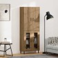 vidaXL Highboard 2 τμχ. Παλιό Ξύλο 69,5 x 34 x 180 εκ.