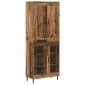 vidaXL Highboard 2 τμχ. Παλιό ξύλο 69,5 x 34 x 180 εκ.