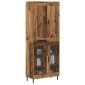 vidaXL Highboard 2 τμχ. Παλιό ξύλο 69,5 x 34 x 180 εκ.