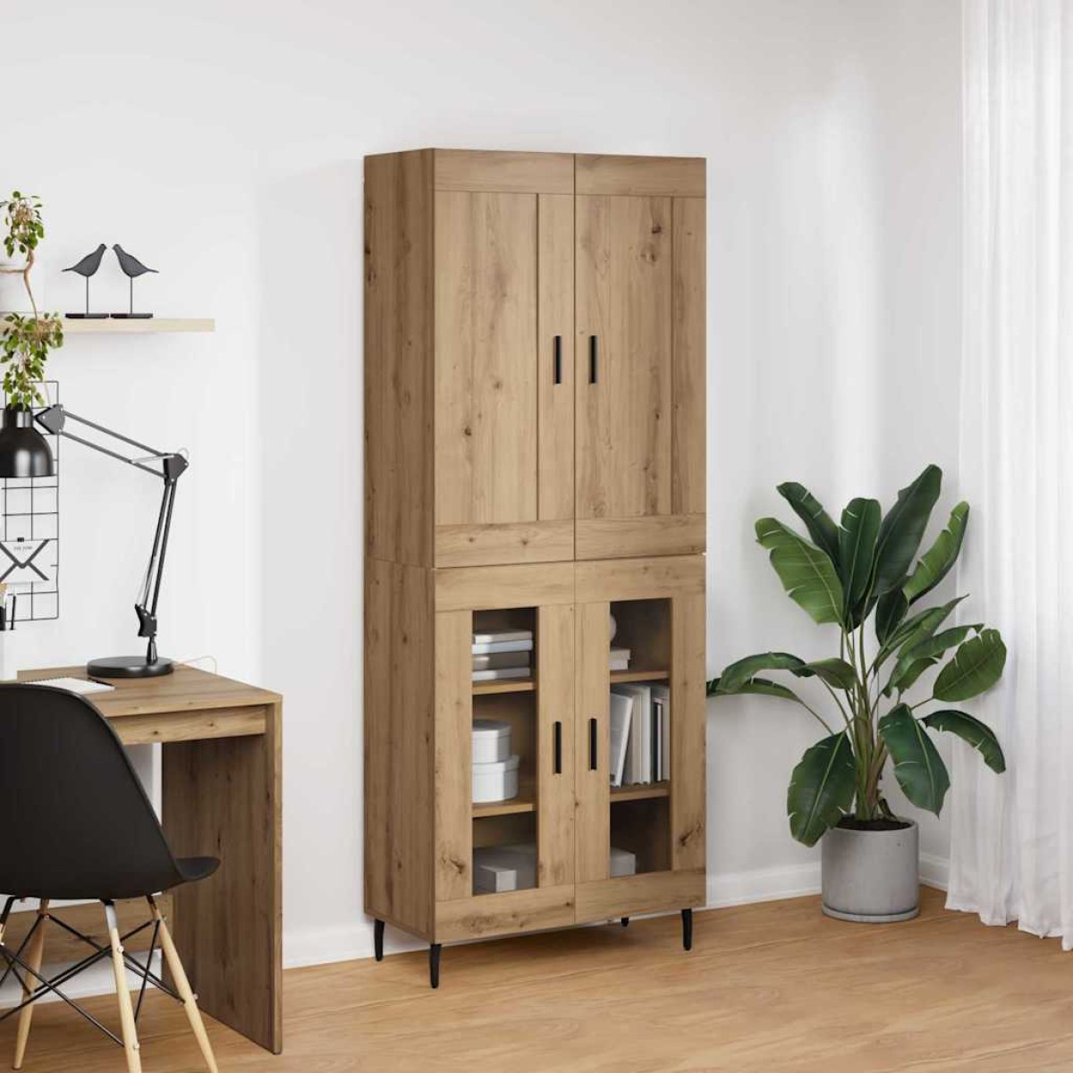 vidaXL Highboard 2 τμχ. Artisan Oak 69,5 x 34 x 180 εκ.
