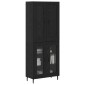 vidaXL Highboard 2 τμχ. Μαύρη Οξυά 69,5 x 34 x 180 εκ.