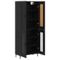 vidaXL Highboard 2 τμχ. Μαύρη Οξυά 69,5 x 34 x 180 εκ.