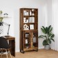vidaXL Highboard 2 τμχ. Παλιό ξύλο 69,5 x 34 x 180 εκ.