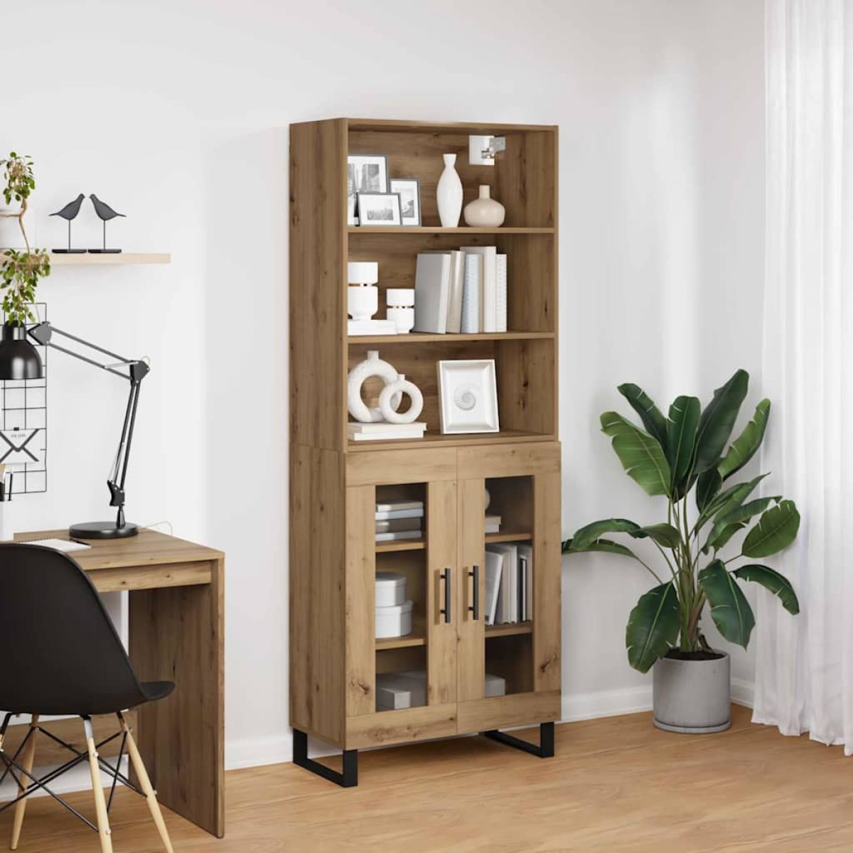 vidaXL Highboard 2 τμχ. Artisan Oak 69,5 x 34 x 180 εκ.