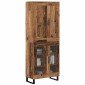 vidaXL Highboard 2 τμχ. Παλιό ξύλο 69,5 x 34 x 180 εκ.
