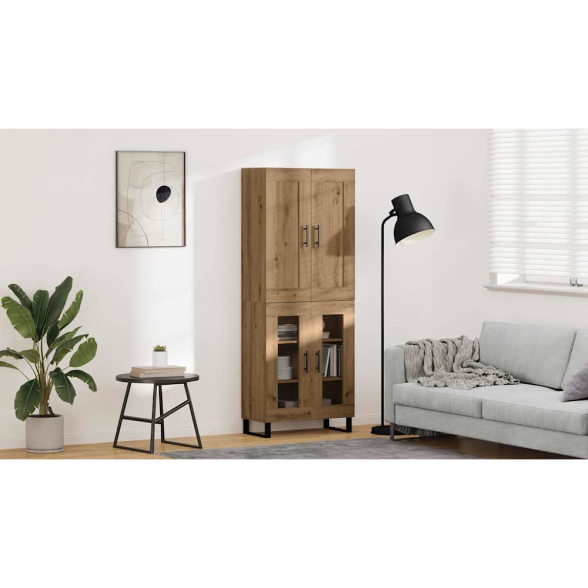 vidaXL Highboard 2 τμχ. Artisan Oak 69,5 x 34 x 180 εκ.