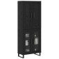 vidaXL Highboard 2 τμχ. Μαύρη Οξυά 69,5 x 34 x 180 εκ.