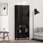 vidaXL Highboard 2 τμχ. Μαύρη Οξυά 69,5 x 34 x 180 εκ.