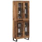 vidaXL Highboard 2 τμχ. Παλιό Ξύλο 69,5 x 34 x 180 εκ.